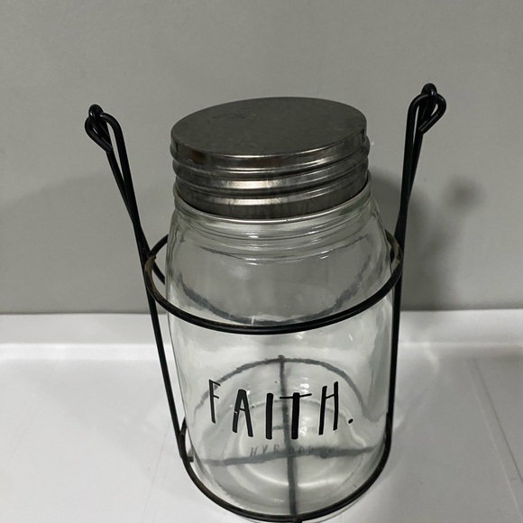 RAE DUNN “ FAITH “ Glass Lantern - Picture 2 of 3